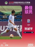 U21联赛颁奖：刘诚宇获最佳球员 刘轶恒称金靴