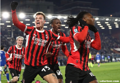 AC米兰2-1客胜科莫：莱奥破门，特奥建功。