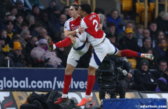 英超-卡拉菲奥里射门得手 阿森纳1-0狼队
