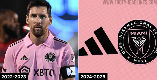 梅西下赛季新战袍亮相 球队历史上第二件粉色球衣