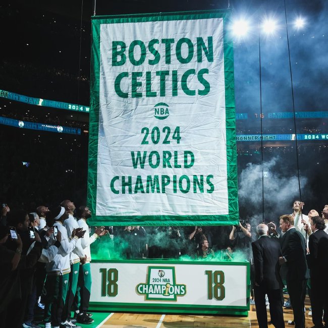 凯尔特人队迎来第18面冠军旗，NBA新赛季揭幕