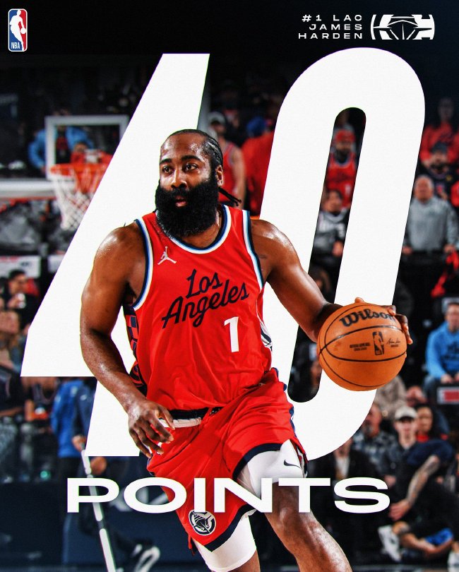 哈登40分梦回巅峰率快船击败雄鹿 太阳送奇才13连败